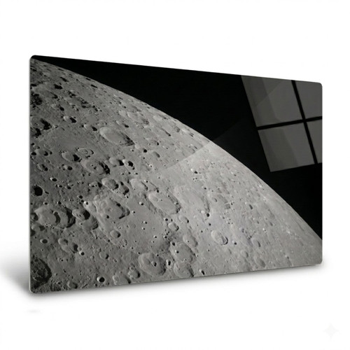 LumaPixx, Artemis II "Craters of Time" Metal Photo Print, Stunning Photo Printed on a High Gloss Chromaluxe Metal Photo Panel. Choose Your Size