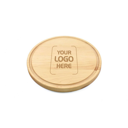 Round Cutting Board with Juice Groove, Maple, Small, 10 ½" x ¾"
