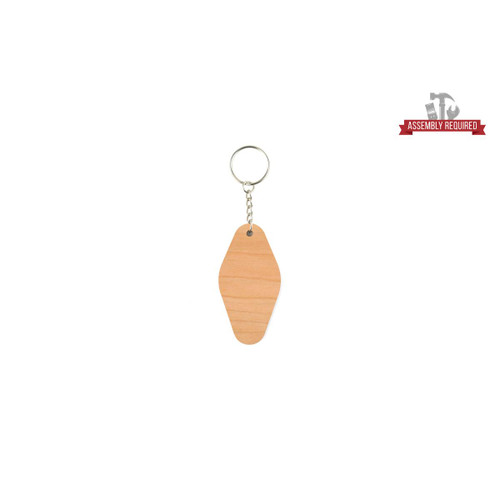 Oval Diamond Keychain, Cherry, 4" x 1 ½" x 0.125"