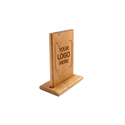 Rectange QR Code Stand with Square Base, Cherry, Small, 4" x 6" x 1/2"