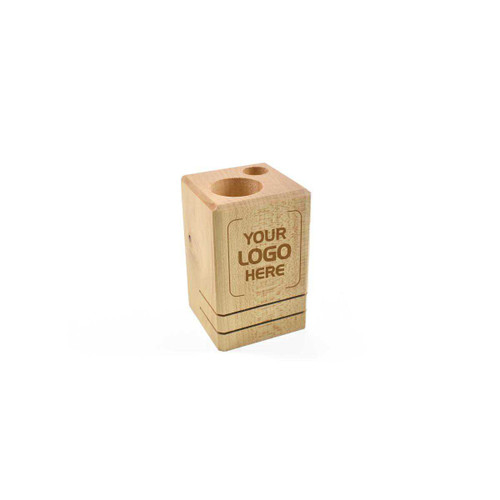 Made4You, Receipt Holder with Credit Card, Receipt and Pen Holder, Maple, Small, 2 ½" x 2 ½" x 3 ½"
