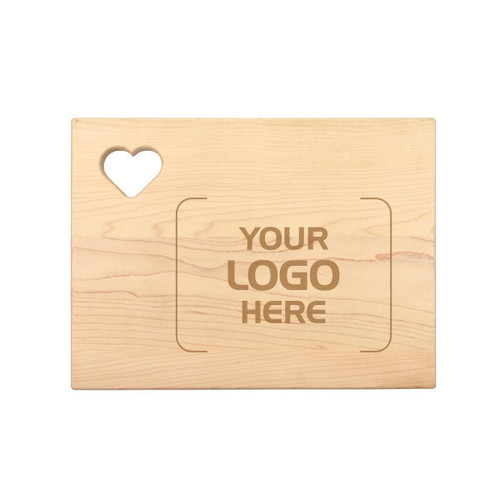 Made4You, Cutting Board with Heart Cutout, Maple, Small, 9" x 12" x ¾"