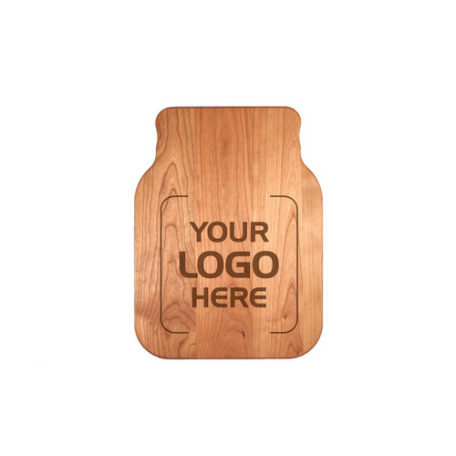 Mason Jar Shaped Cutting Board, Cherry, Small, 12" x 9" x ¾"