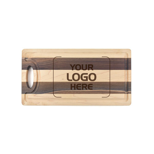 Made4You, Cutting Board, Maple and Walnut, Medium, 14" x 7 1⁄4" x 3/4"