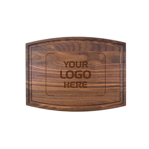 Made4You, Arched Cutting Board with Juice Groove, Walnut, Small, 9" x 12" x ¾"