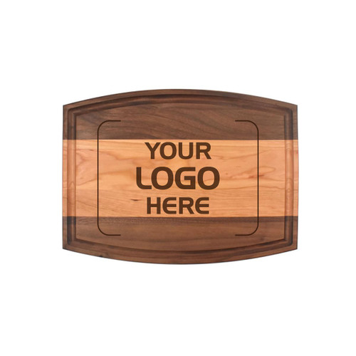 Made4You, Arched Cutting Board, Walnut and Cherry, Small, 9" x 12" x ¾"