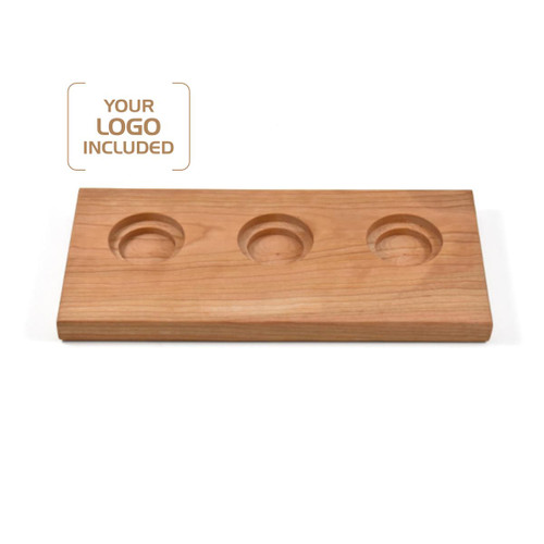 Made4You, Rectangular Flight Board with 3 Slots, Cherry, Small, 5" x 10 ¾" x ¾"