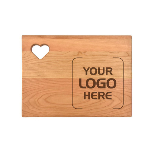 Made4You, Cutting Board with Heart Cutout, Cherry, Small, 9" x 12" x ¾"