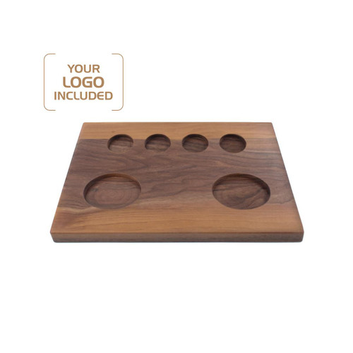 Made4You, Tequila Flight Board, Walnut, Small, 9" x 12" x ¾"