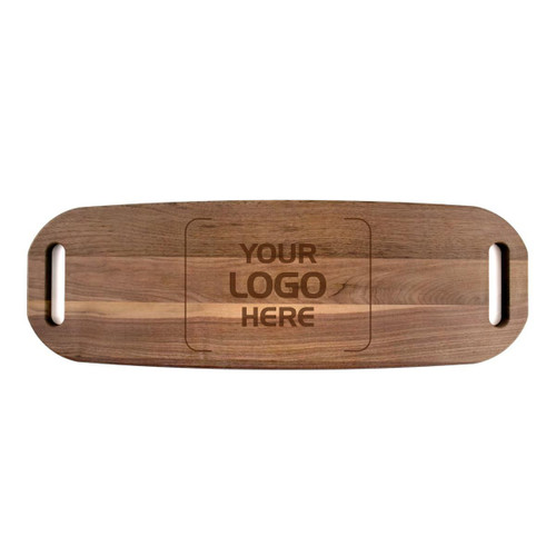 Made4You, Serving Tray with Cutout Handles, Walnut, Large, 23" x 7 ½" x ¾"