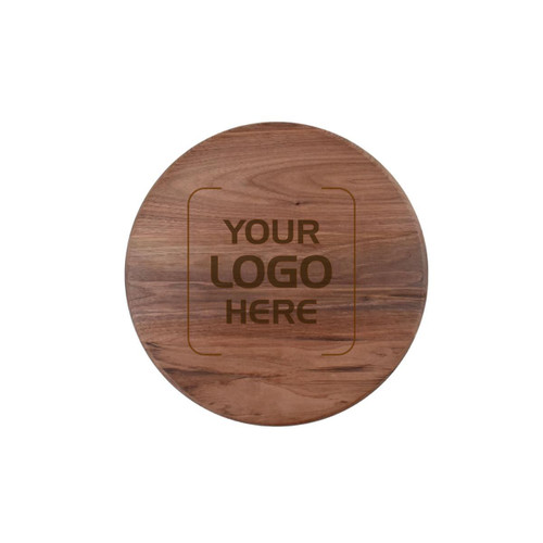Made4You, Round Cutting Board with Rounded Edges, Walnut, Medium, 15" x ¾"