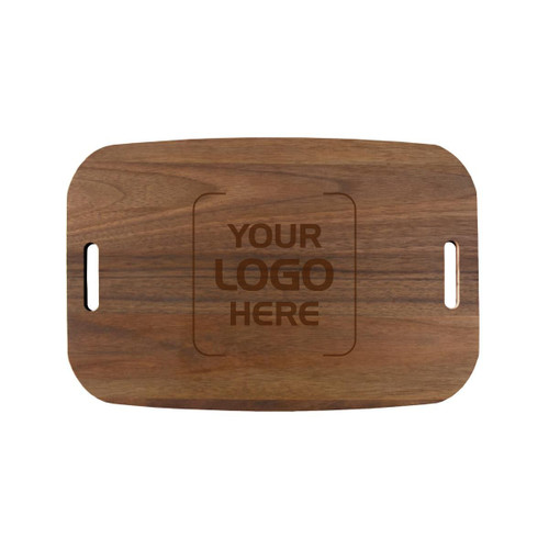 Made4You, Professional Catering Charcuterie Tray with Two Handles, Walnut, Large, 18" x 35" x ¾"