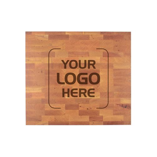 Made4You, End Grain Butcher Block with Side Handle Indents, Cherry, Large, 16" x 18" x 1 ¾"