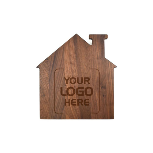 Made4You, House Shaped Cutting Board, Walnut, Medium, 13" x 14" x ¾"
