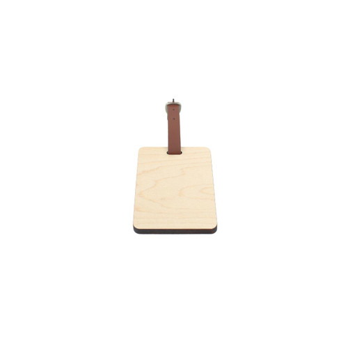 Rectangular ID and Luggage Tag, Maple, 2.75" x 4" x 0.25"