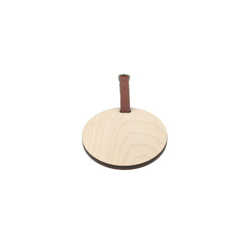 Round ID and Luggage Tag, Maple, 4" x 4" x 0.25"