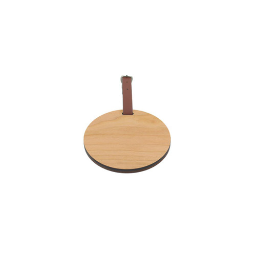 Round ID and Luggage Tag, Cherry, 4" x 4" x 0.25"