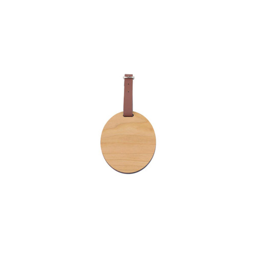 Oval ID and Luggage Tag, Cherry, 2.8" x 4" x 0.125"