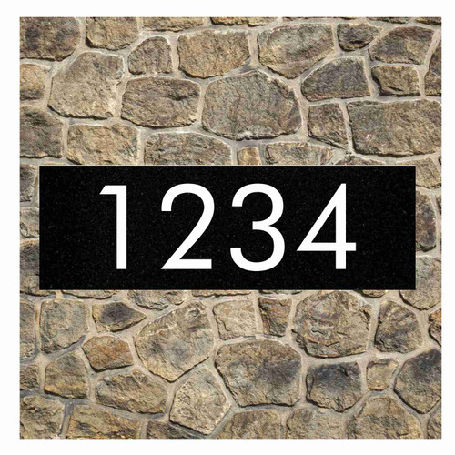 Made4You, House Number Sign, Black Granite, 12" x 4"