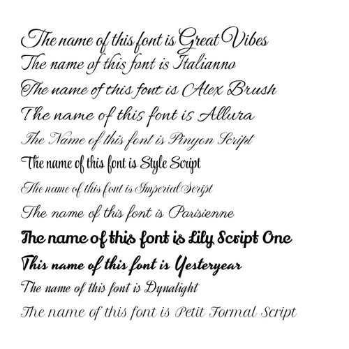 Made4You, Sample Fonts - Group 2