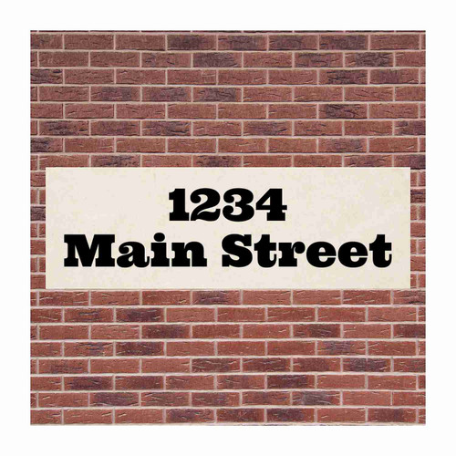 Made4You, House Number Sign, Cream Marble, 12" x 4"