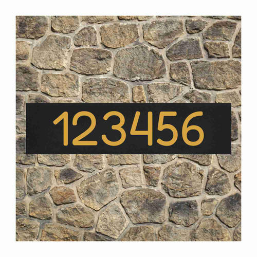 Made4You, House Number Sign, Black Basalt, 12" x 3"
