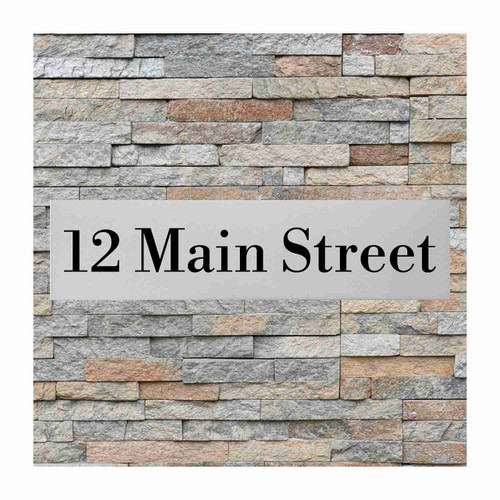Made4You, House Number Sign, Gray Marble, 12" x 3"