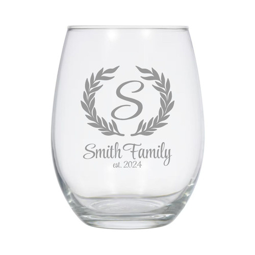 Made4You, Stemless Wine Glasses, Clear, 20 Oz., Set of 4, Style 2