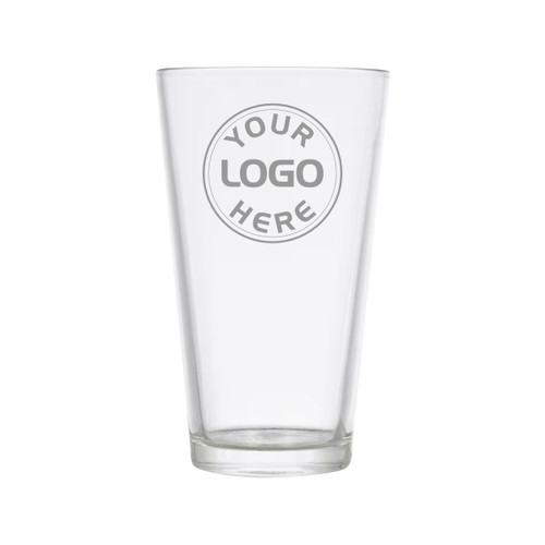 Made4You, Pub Glass with a Logo, 16 Oz.