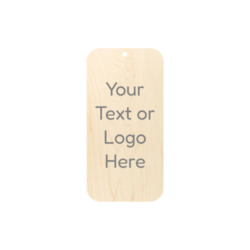 ID and Luggage Tag, Thin Plywood, 2" x 4"