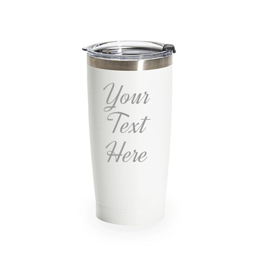 Made4You, Stainless Steel Tumbler, White, 20 Oz.