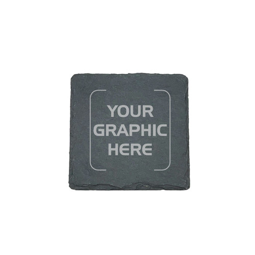 Made4You, Square Slate Coasters, 4” x 4” x 3/16”, Set of 12