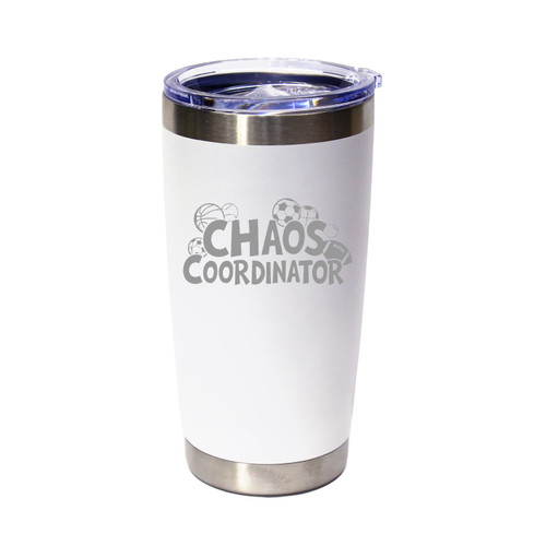 'Chaos Coordinator', Stainless Steel Tumbler, 20 Oz., Choose Your Color, Made4You