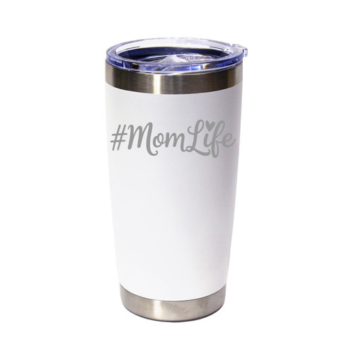 '#MomLife', Stainless Steel Tumbler, 20 Oz., Choose Your Color, Made4You