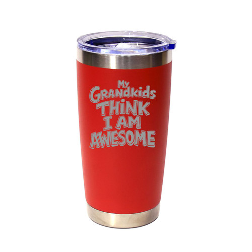 My Grandkids Think I am Awesome', v2, Stainless Steel Tumbler, 20 Oz., Choose Your Color, Made4You