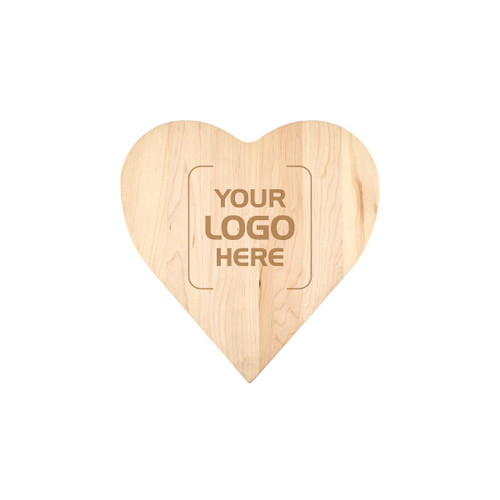 Heart Shaped Cutting Board, Maple, Small, 12" x 12" x ¾" Heart Shaped Cutting Board, Maple, Small, 12" x 12" x ¾"