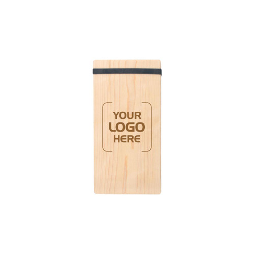 Check Presenter with Rubber Band, Maple, Small, 4" x 8" x ¼" Check Presenter with Rubber Band, Maple, Small, 4" x 8" x ¼"