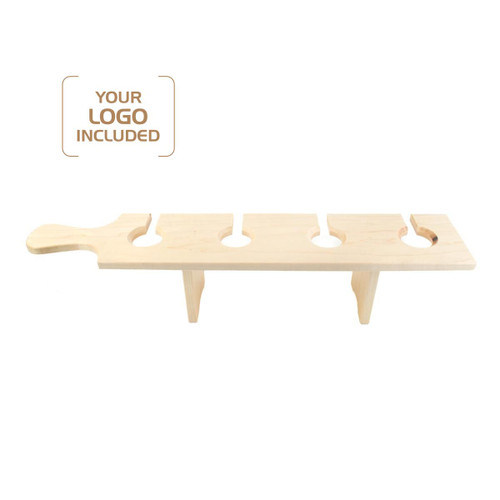 Wine Flight Board with 4 Slots, Maple, Large, 4 ½" x 22 ½" x ½" Wine Flight Board with 4 Slots, Maple, Large, 4 ½" x 22 ½" x ½"