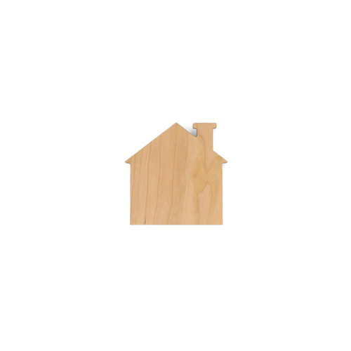 House Shaped Coaster, Cherry, 4” x 4” x ¼" House Shaped Coaster, Cherry, 4” x 4” x ¼"