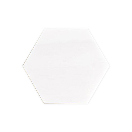 Premium Hexagon Marble Tile, Polished, White, 3" x 3" Premium Hexagon Marble Tile, Polished, White, 3" x 3"