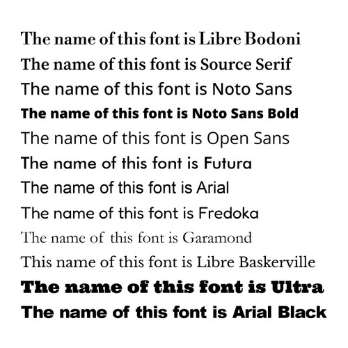 Sample Fonts - Group 3 Sample Fonts - Group 3