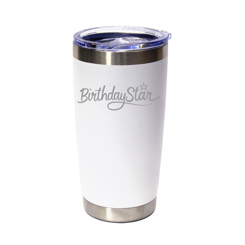 'Birthday Star', Stainless Steel Tumbler, 20 Oz., Choose Your Color, Made4You 'Birthday Star', Stainless Steel Tumbler, 20 Oz., Choose Your Color, Made4You