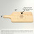 Made4You, Cheese Board with Handle, Maple, Medium, 8" x 17" x ¾"