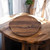 Made4You, Round Cutting Board with Handles and Juice Groove, Walnut, Small, 12" x ¾"