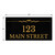 Made4You, House Number and Street Sign, Black Granite, 12" x 6"