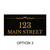Made4You, House Number and Street Sign, Black Granite, 12" x 6"