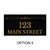 Made4You, House Number and Street Sign, Black Granite, 12" x 6"