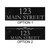Made4You, House Number Sign, Black Marble, 12" x 4"