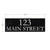 Made4You, House Number Sign, Black Marble, 12" x 4"