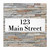 Made4You, House Number Sign, White Marble, 12" x 4"